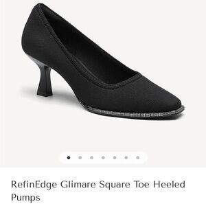 RefinEdge Black Square Toe Heels